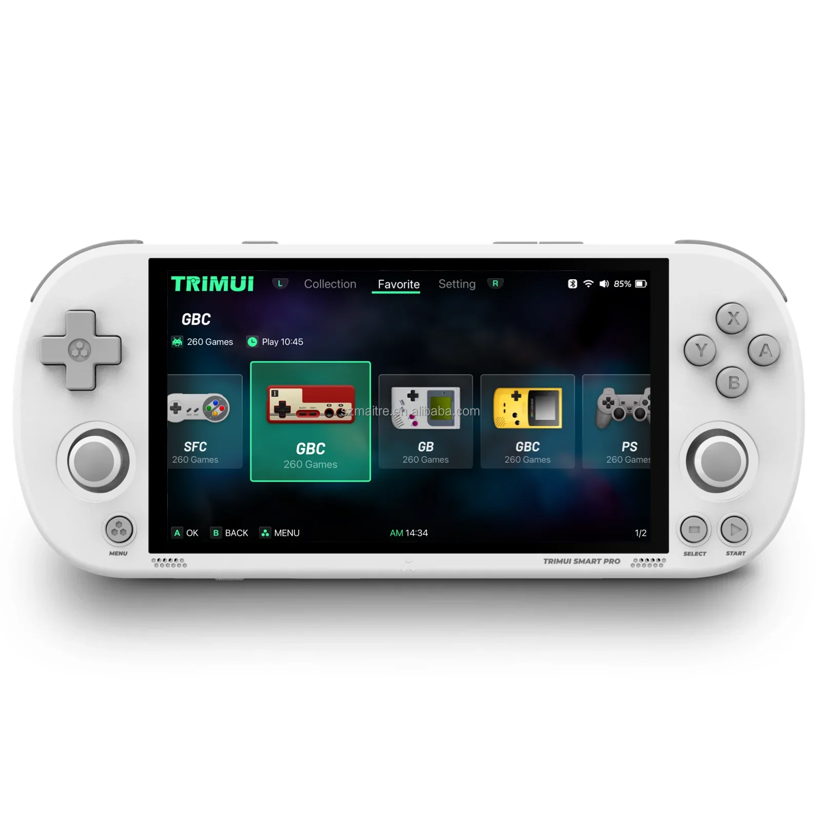 Hot Sale Trimui Smart Pro Handheld Game Machine 4.96'' IPS HD 1280x720 Screen Resolution 5000mah Li-Battery Wireless Game Player