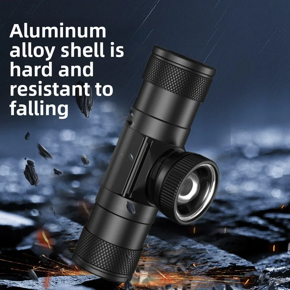 مصباح أمامي فائق السطوع قابل للدوران، مقاوم للماء، ضوء قوي، مصباح أمامي قوي قابل لإعادة الشحن، مصباح أمامي صغير قابل للتكبير #3