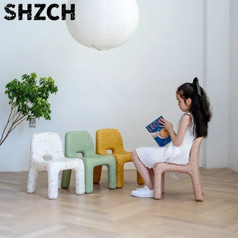 2025 Children's Stool Minimalist Home Creative Baby Writing Learning Dining Back Chair