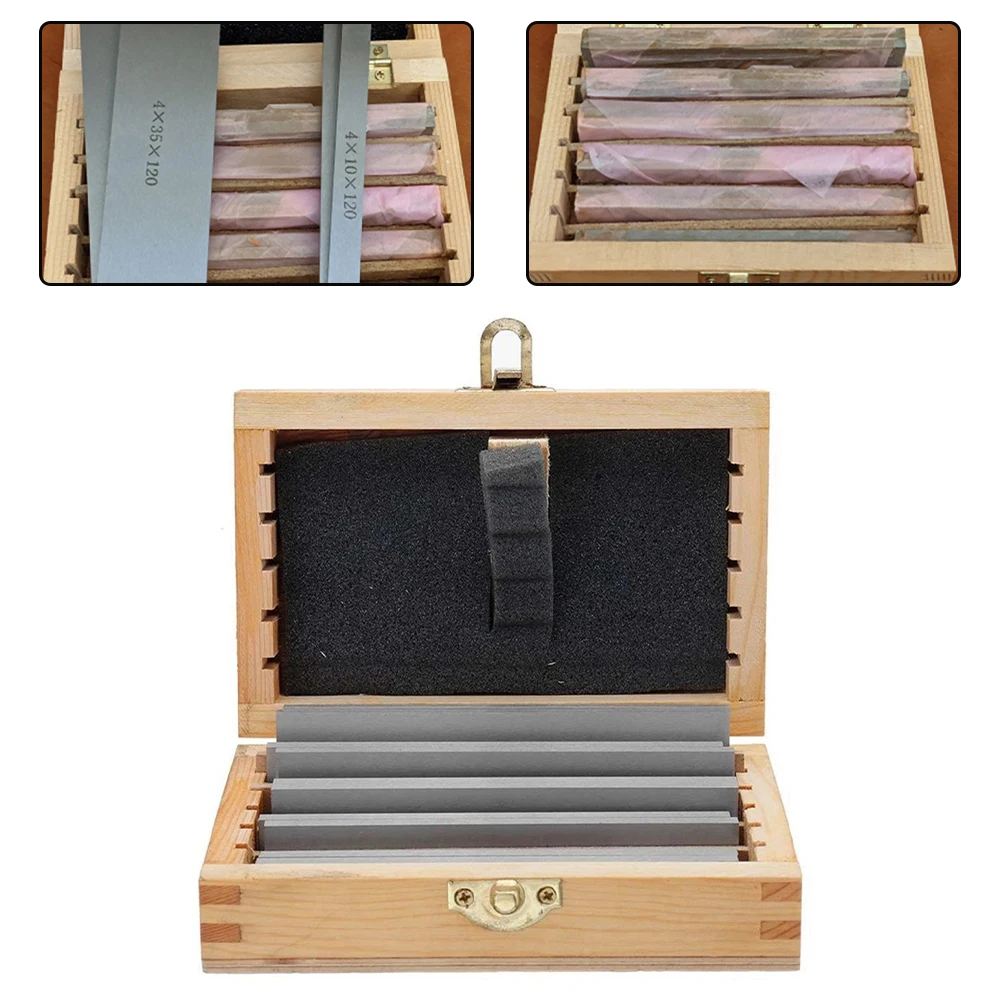 12pcs Alloy Steel Parallel Blocks 120mm x 10-35mm for CNC Milling Machines and Lathe Vises with Wooden Storage Box