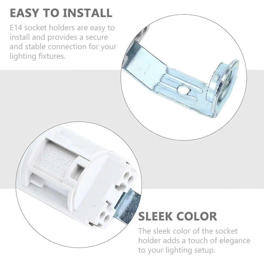 

4pcs E14 Socket Holder Candelabra Lamp Base Plastic Zinc Alloy Copper Bulb Holder For Water Pipe Lights Garage Bedroom