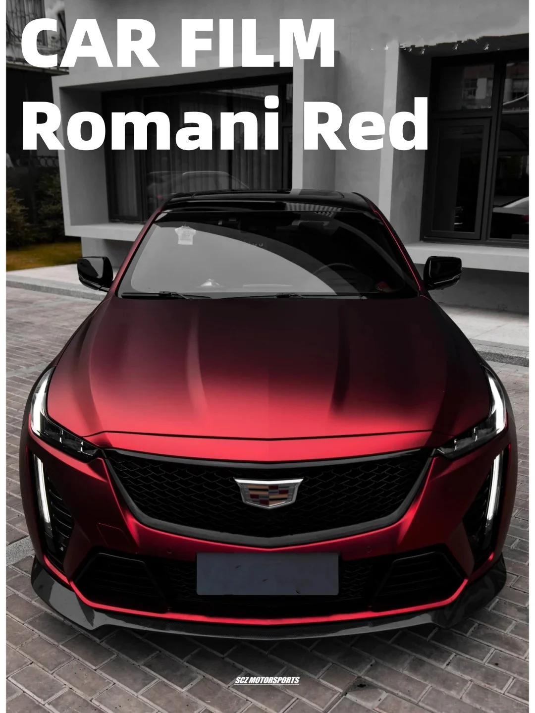 Romani Red Car Film Waterproof Highest Quality Full Vehicle Coverage Vinyl Wrap Vehicle Wrap Car Decoration 1.52*17M