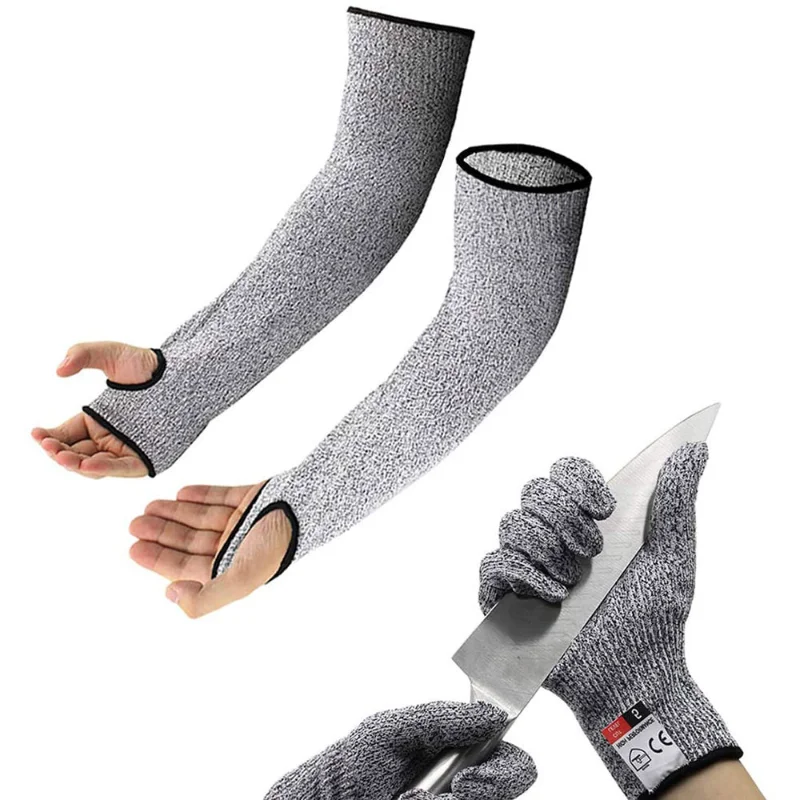 Level 5 HPPE Cut Arm Sleeve Resistant Anti-Puncture Work Protection Fingerless Arm Sleeve Cover