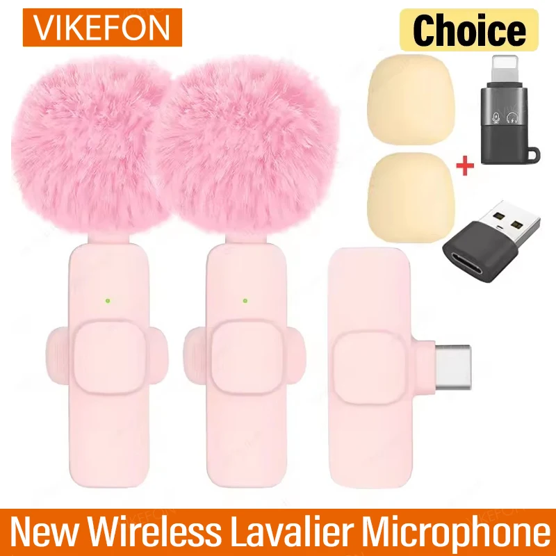 Nuevo micrófono Lavalier inalámbrico, Mini micrófono portátil para grabación de Audio y vídeo para iPhone, Android, PC, cámara, teléfono para juegos en vivo