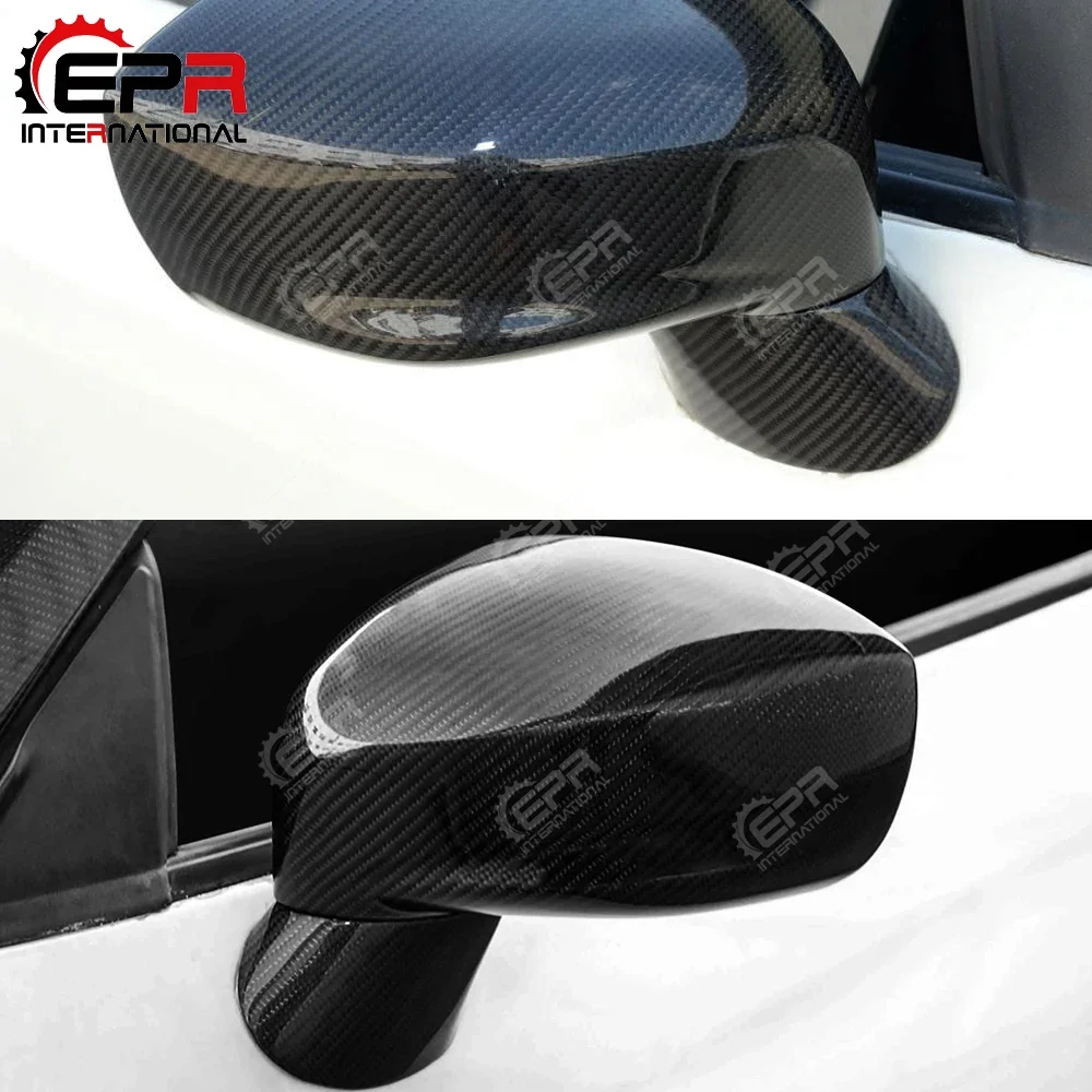 Car-styling For Nissan R35 GTR OEM Carbon Fiber Side Mirror Base Stand Glossy Finish GT-R Tuning Mirror Trim Drift Body Kit Part view 2
