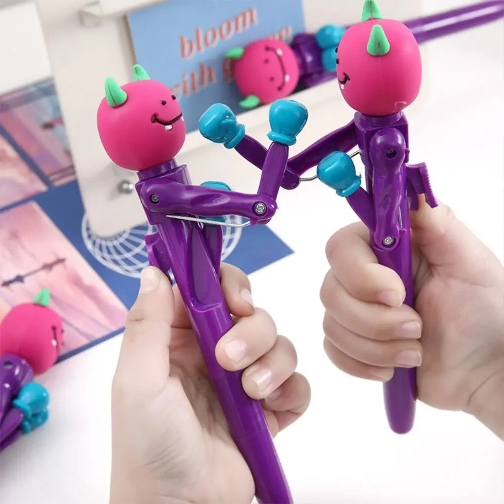 Signature Interactive Boxing Pen Boring Writing Fun Mechanism Fist Pen 1.0mm Press Ballpoint Pen Boxing Fighting Pen Party Game