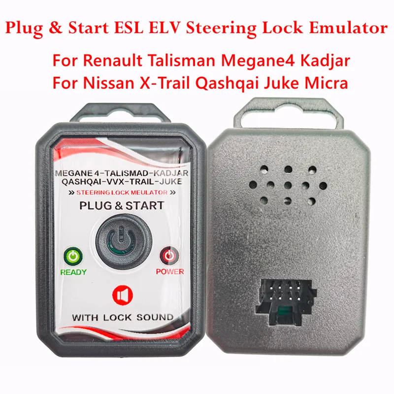 ESL ELV Steering Lock Emulator for Renault Talisman Megane4 Kadjar for Nissan X-Trail Qashqai Juke Micra With Sound