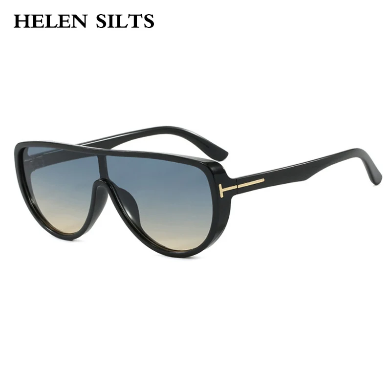 

Retro Unique One Piece Women Luxury Oversized Sunglasses Fashion Rivets Men Gradient Shades UV400 Sun Glasses