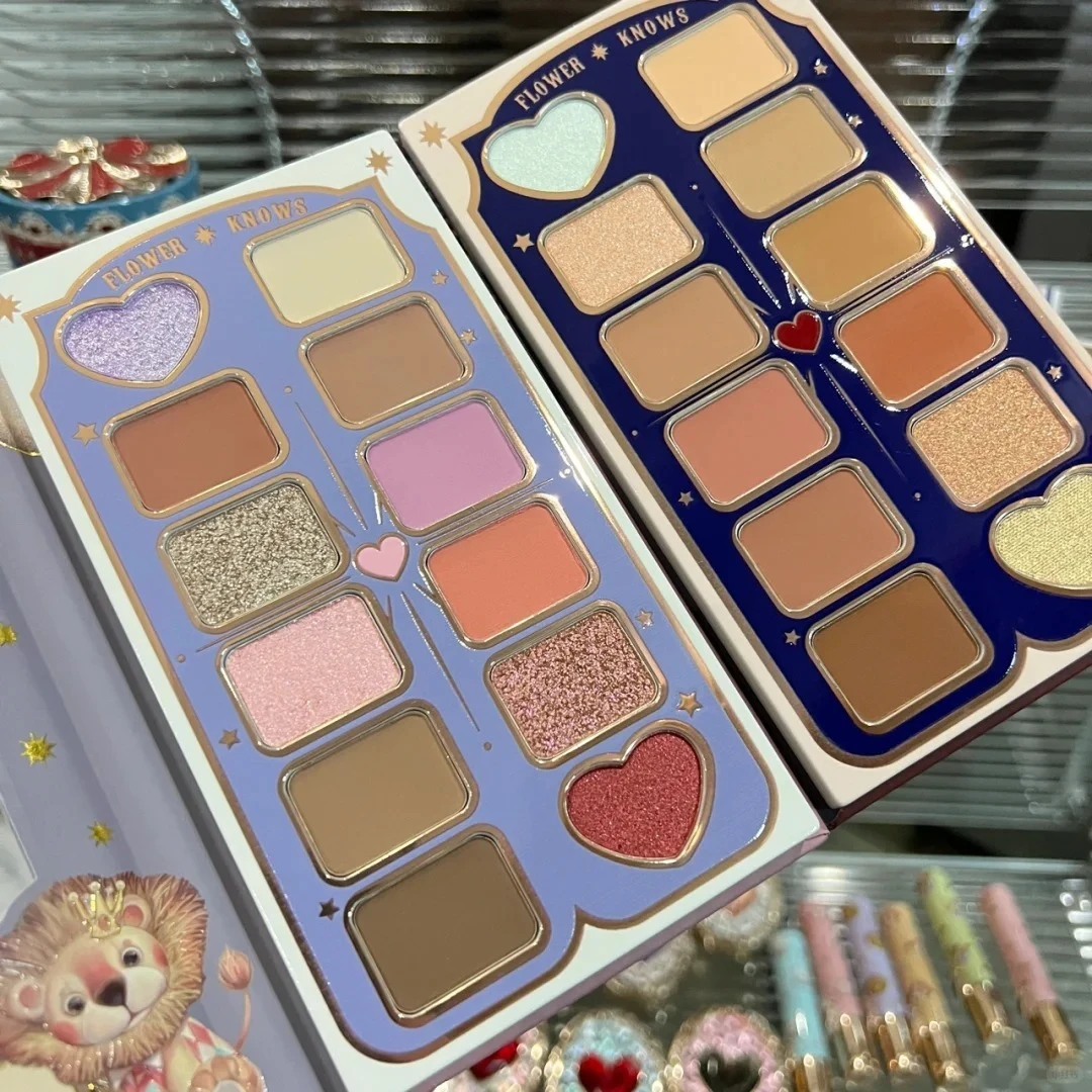 Flower Knows Circus Series 12 Coloured Eyeshadow Palette Matte Shimmer Glitter Sequins Pigment Eye Face Makeup Beauty Cosmetics
