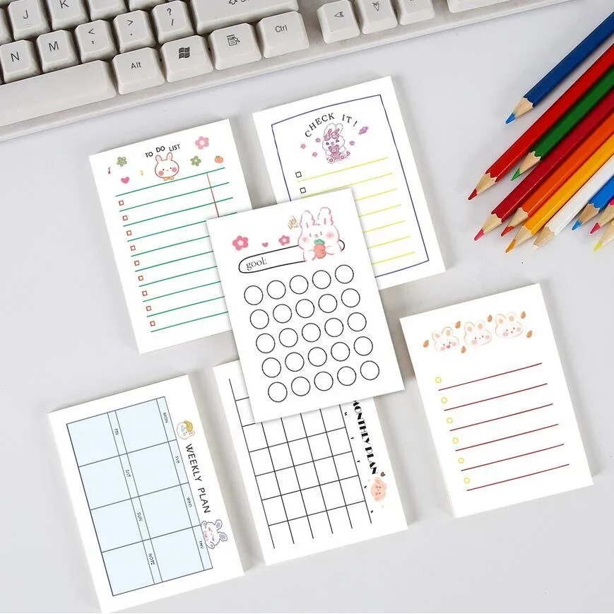 Cute School Stationery Notes, To Do List Memo Pad, Ins Notepad portátil, Office Supply, Fruit Notebook, Message Note Book, 50 Sheets