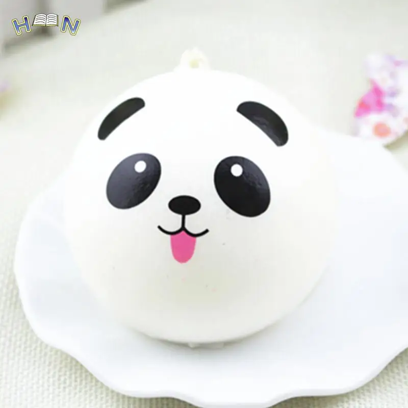 JETTING Wholesale Cute Cartoon Face   panda Buns Panda Bag Key Mobile Phone Straps Pendant 4cm Chain Cellphone Hot Sale