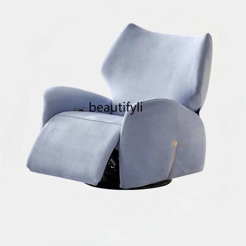 Italian Functional Single Sofa Light Luxury Minimalist Living Room Electric Chair Rotating Special-Shaped Sofa