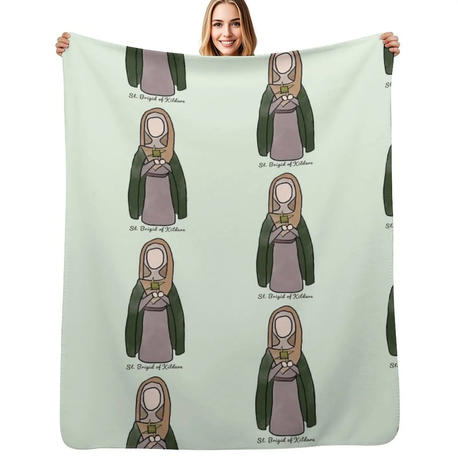 St. Brigid of Kildare Throw Blanket Luxury Brand Decorative Beds Bed covers Sofa Throw Personalized Gift Single Blankets
