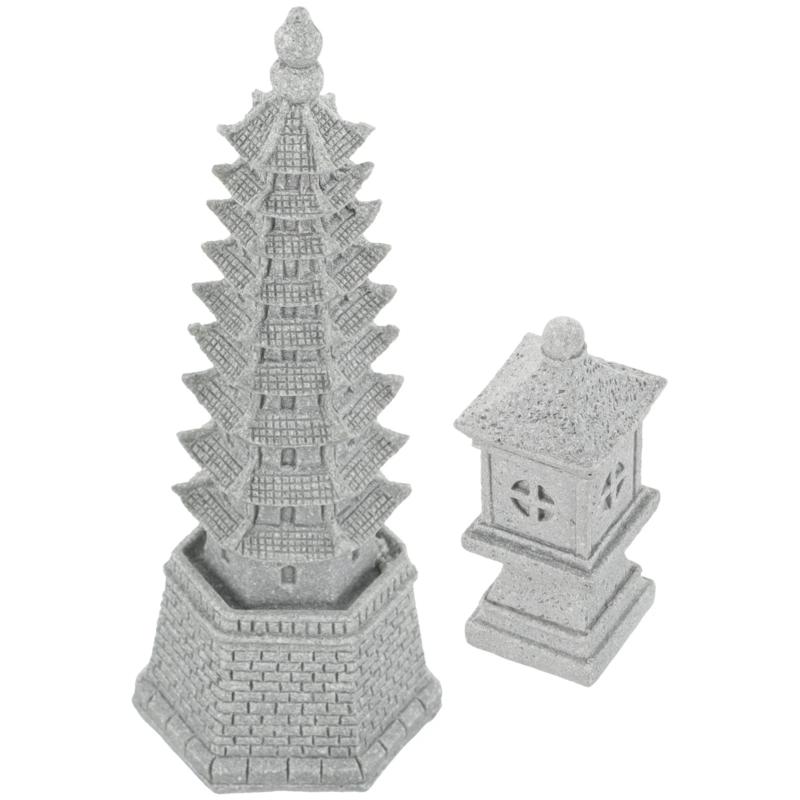 2шт Симуляция Пагоды Изменчивых Камней Для Сада Мини Декор Бонсай