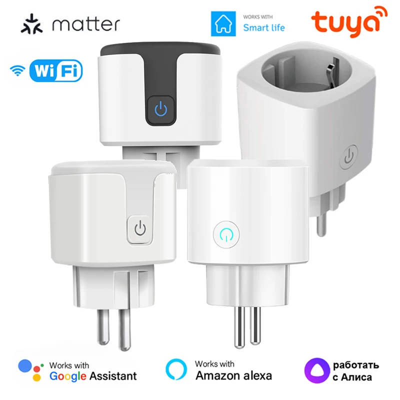 Умная электрическая розетка с поддержкой Wi-Fi и таймером, 16 А