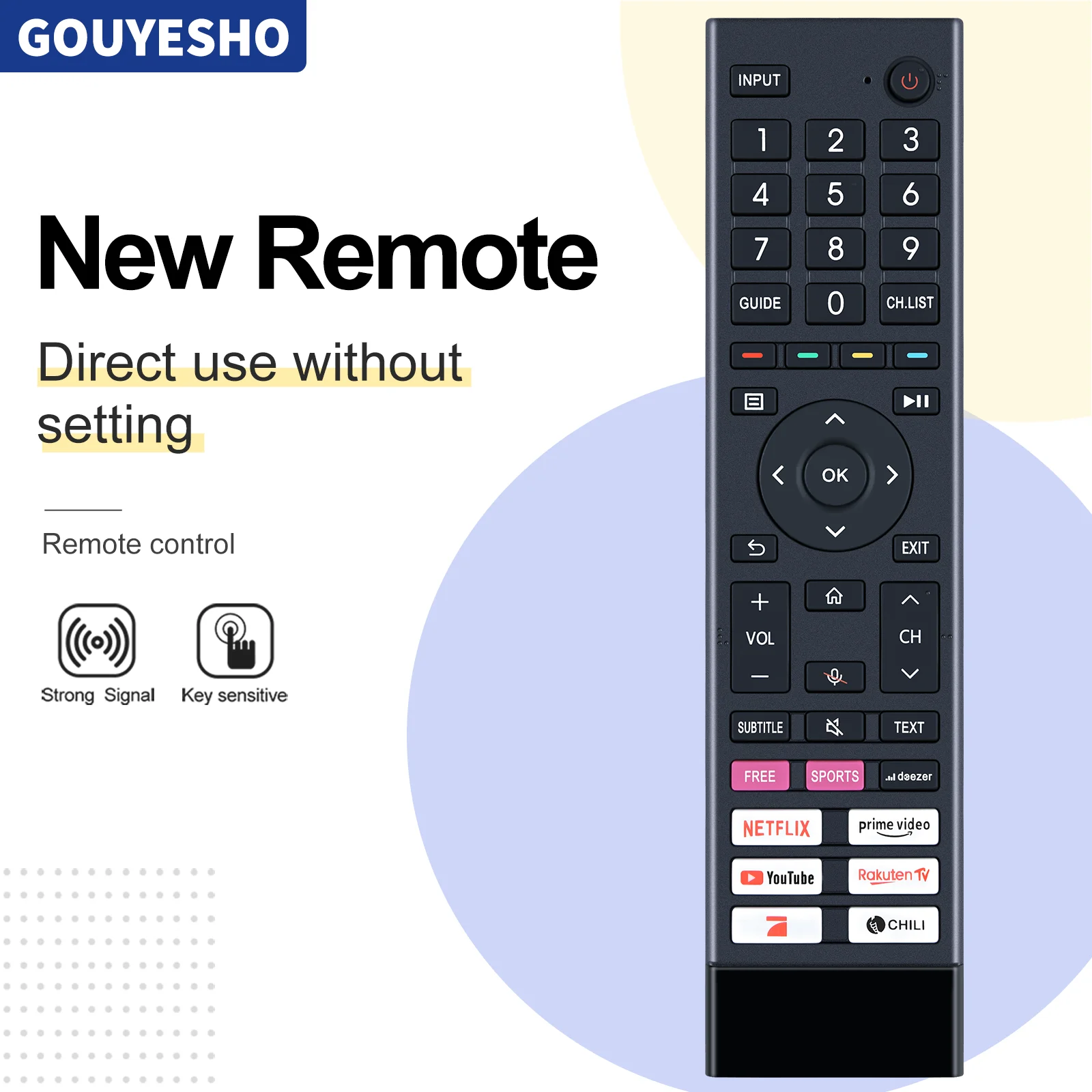 New Remote Control ERF3I80H (0012) for Hisense Smart TV No Voice