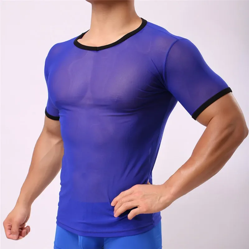 Corpo transparente Shapewear colete para homens, camisetas respiráveis, roupa interior apertada, camisa de emagrecimento, Bodyshaper Slim