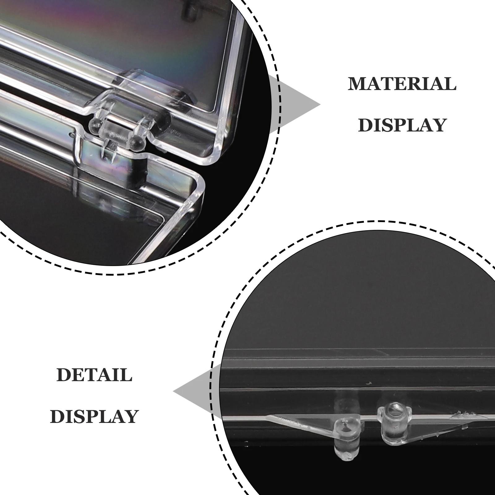 8Pcs Card Organizer Case Transparent Desktop Card Storage Box for Business Cards Acrylic Office Holder Display Stand Container