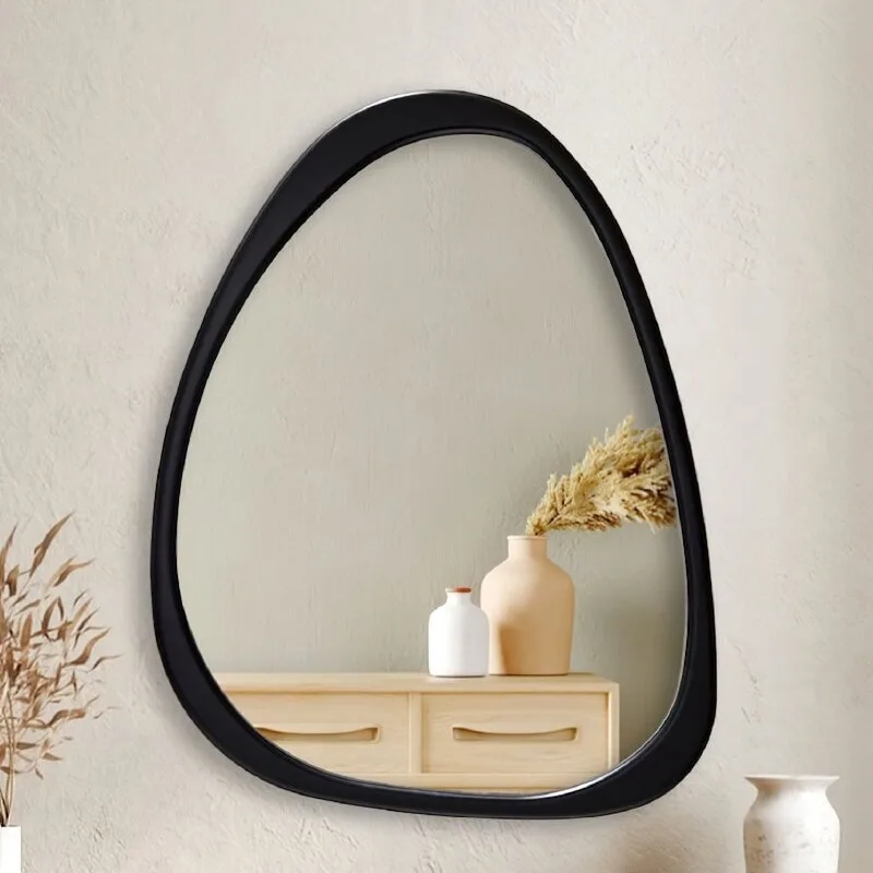 Espelho de maquiagem de parede de comprimento total estilo medieval espelho de maquiagem de quarto em formato especial adequado para pendurar cortinas de casa