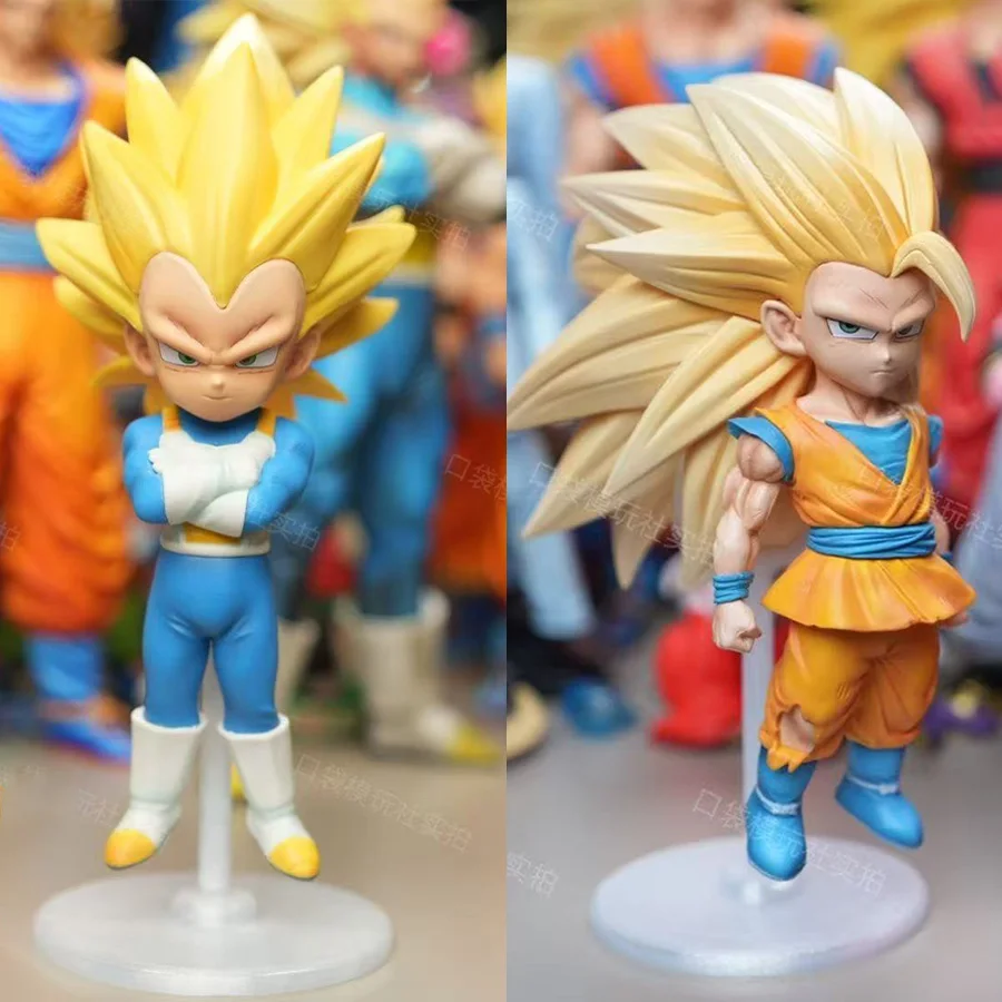 Figura de Dragon Ball Ssj3 Vegeta versión Q, 21cm/8,27 pulgadas, Super Saiyan 3 Goku, colección de figuras de acción, modelo de juguete, regalos