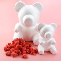 Artificial Flowers bubble Teddy Bear of Roses Mold DIY Gifts Polystyrene Styrofoam Wedding Valentine's Day Present Festival