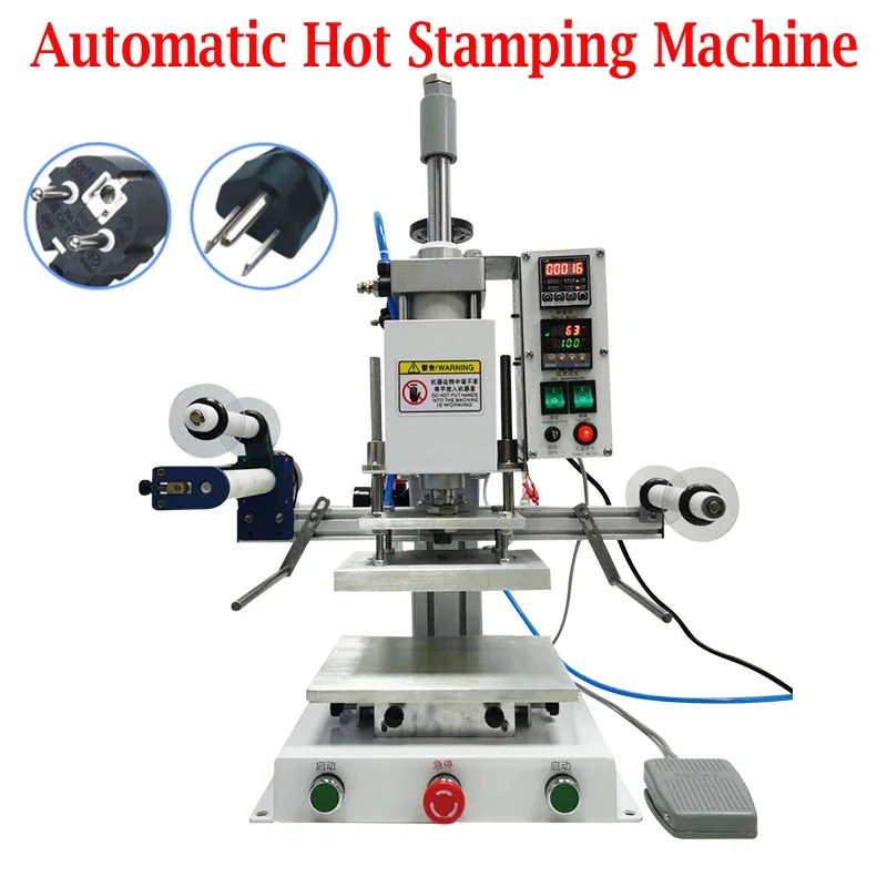 

Automatic Hot Stamping Machine, Leather Hot Embossing Logo Shoe Box, Plastic Paper Indentation, Wood Branding Equipment