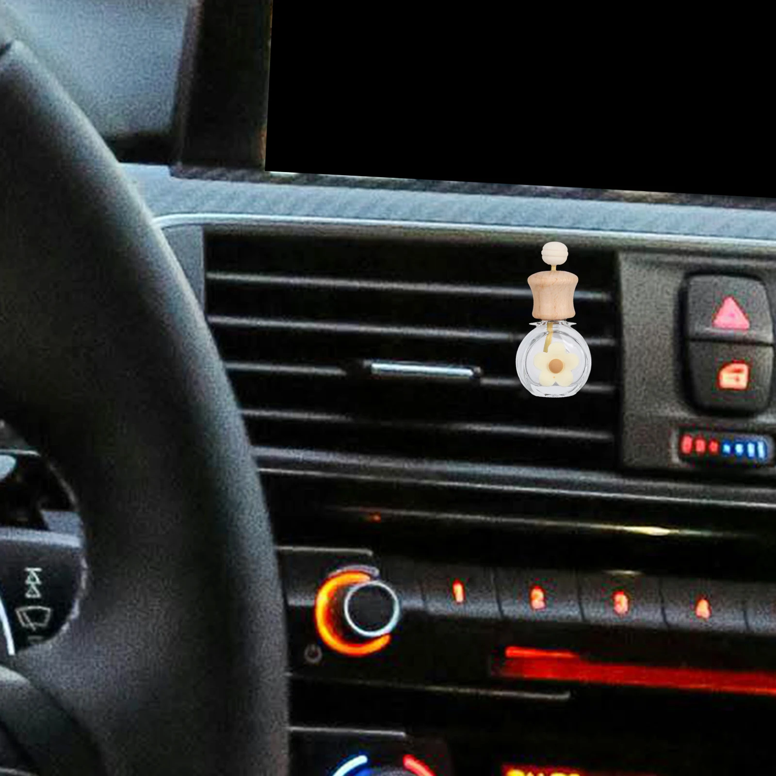 

2pcs Car Perfume Bottle Clip Essential Oil Glass nament Home Car Aromatherapy Decor Auto Interior Accessories