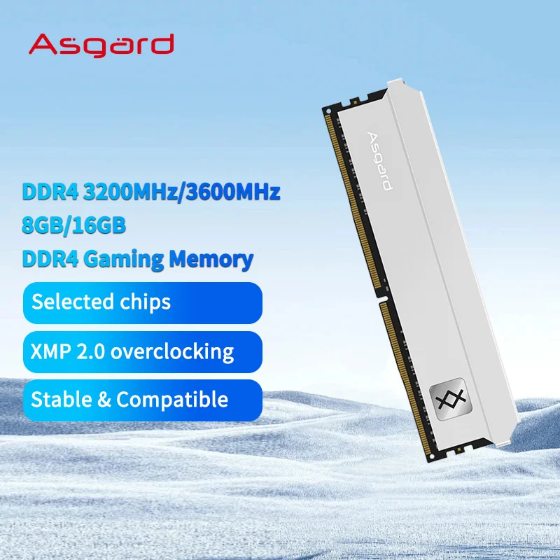 Imagem -01 - Memória do Asgard-ddr4 Ram 8gb 16gb 32gb 3200mhz 3600mhz para o pc Desktop Udimm