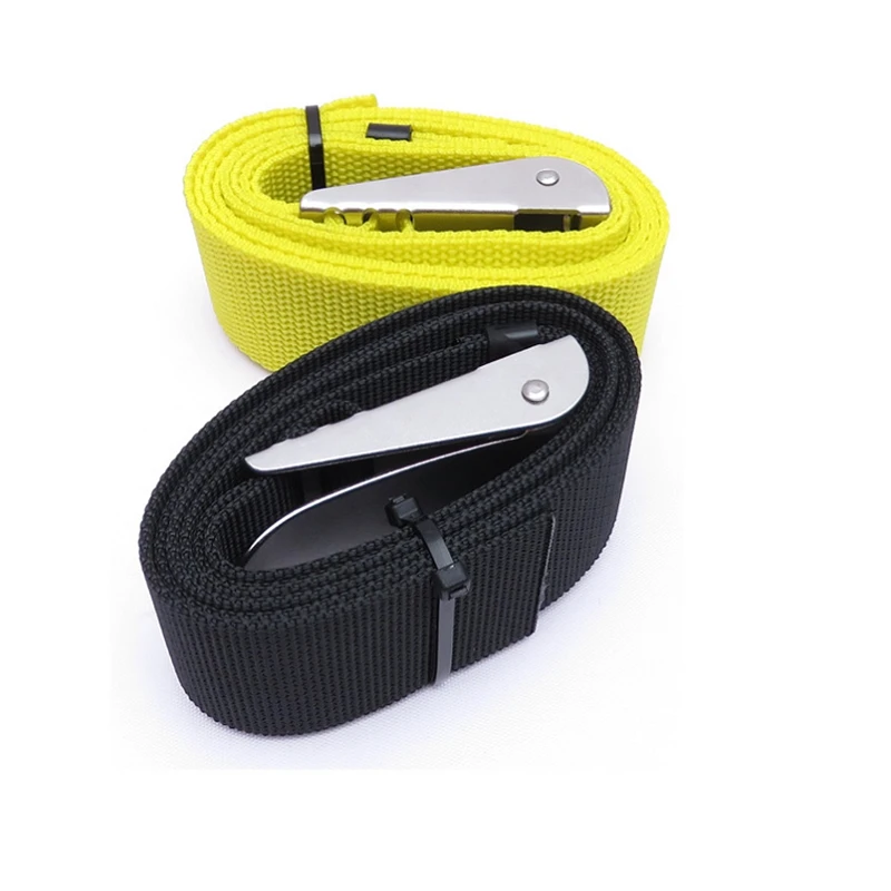 1.35M Professional Adjustable Scuba Diving Weight Belt Webbing Strap & Stainless Steel Buckle Equipments Yellow