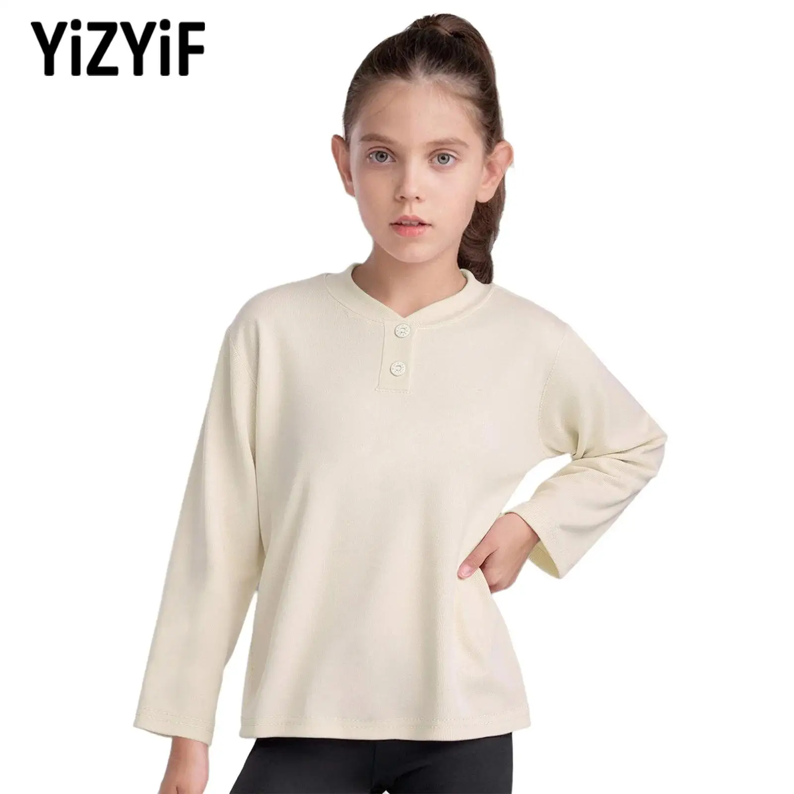 

Детская футболка унисекс с длинными рукавами и воротником на пуговицах, школьные праздничные топы для девочек и мальчиков, легкая майка, домашняя одежда, одежда для дома