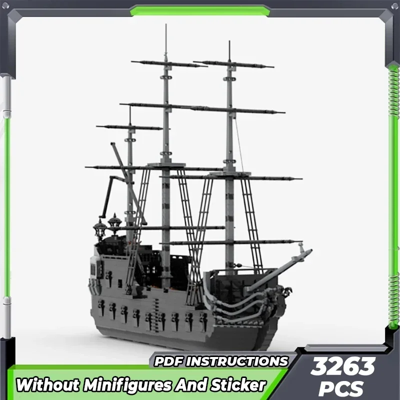 Moc Bouwstenen Militair Model Klassiek Zwart Piratenschip Technologie Modulaire Blokken Geschenken Kerstspeelgoed Diy Sets Assemblage