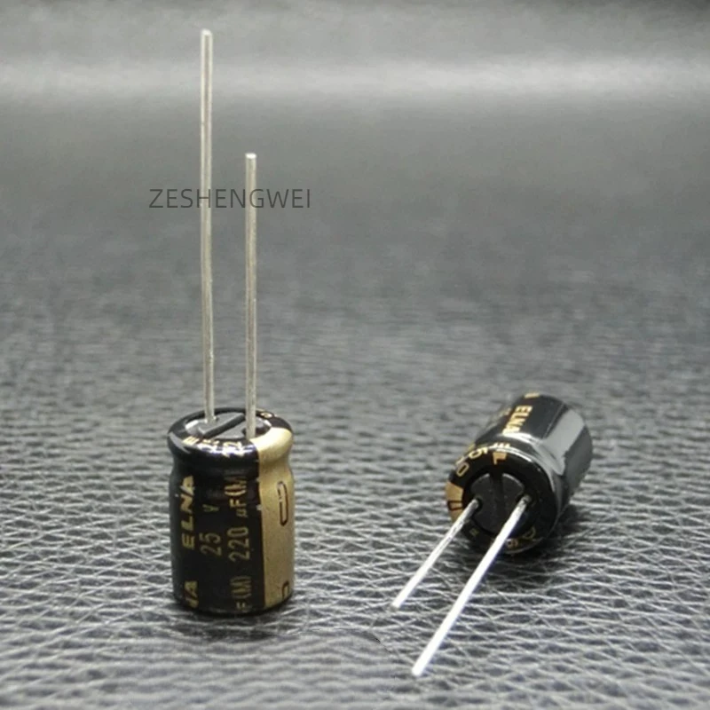

20PCS-100PCS Brand new original ELNA 25v220uF RA3 imported audio fever electrolytic capacitor 8*11.5