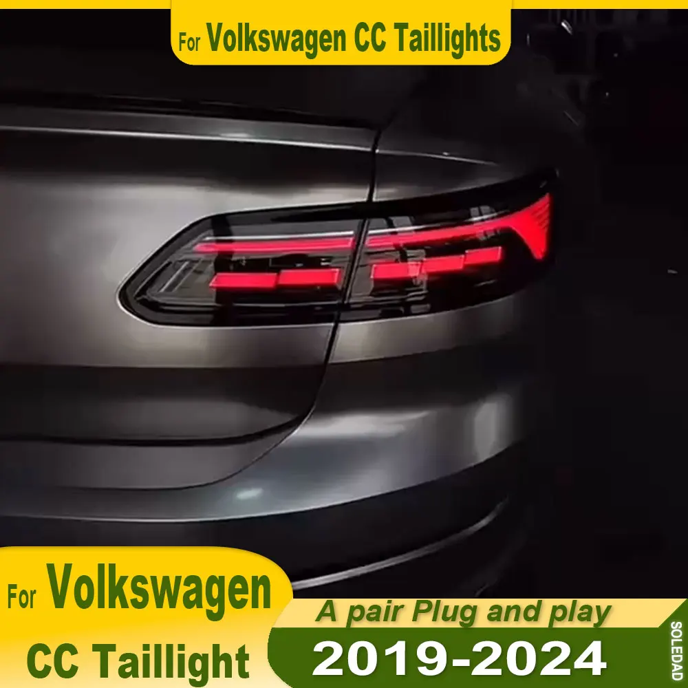 

Car Tail Lamp for Volkswagen VW CC Ireton LED Tail Light 2019-2024 CC Arreton Rear Fog Brake Turn Signal Automotive Accessories