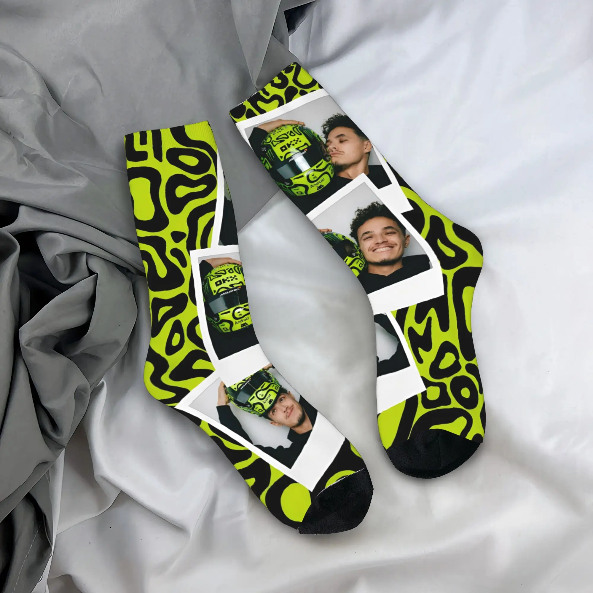 Motorcycle Racing Stockings L-Landos Unisex Men  Socks Quality Fashion Socks Winter Running Sports Anti Skid Printed Socks Gift