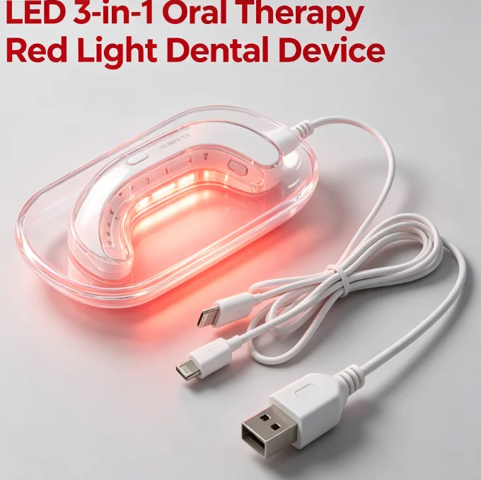 3-Mode LED Dental Light Pen - Gentle Red Light Therapy for Mouth Ulcer Comfort, Sensitive Teeth Gum Wellness Maintenance