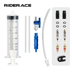 Bike Tubeless Tire Liquid Injection Tool 60ML Syringe MTB Road Bicycle Tire Fluid Injection Tool Presta Valve Core Removal Tool