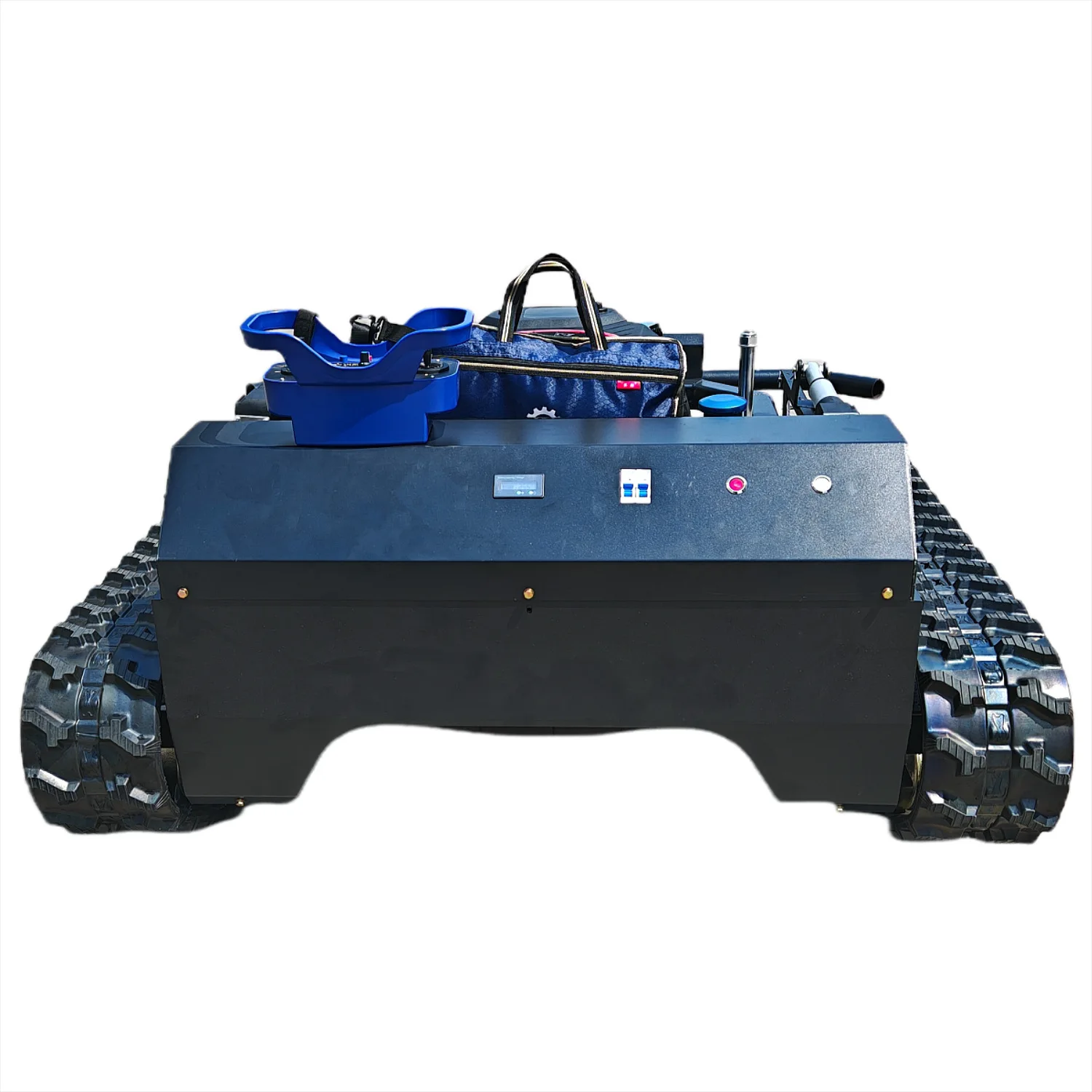 جزازة العشب التي يتم التحكم فيها عن بعد بعرض 800 مم لإزالة الأعشاب الضارة وإزالة الأعشاب الضارة وكسر معدات العناية بالعشب الروبوتية الخارجية الكبيرة