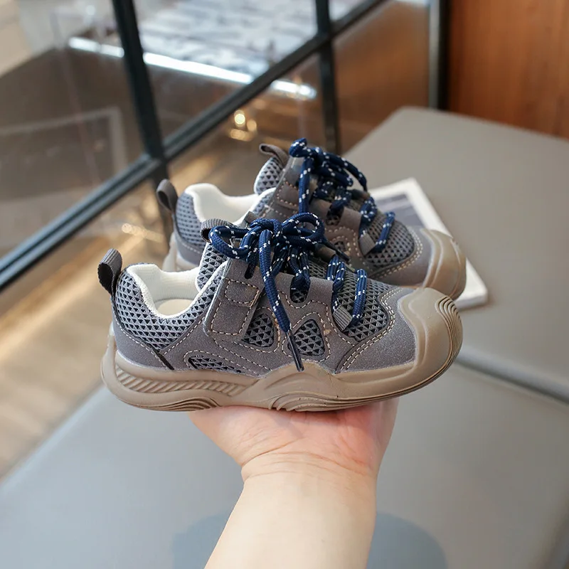 New Spring Children's Sports Shoes, Soft Sole, Non-slip Mesh Breathable, Fashionable Outdoor Sneakers Boys Girls Casual Kids