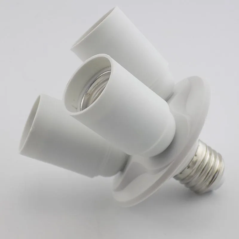 1 E27 to 3 E27 Adapter Bulb Lamp base plug Light Splitter Lamp LED light Socket 110V-240V Adaptor Bulb Converter Holder 3 Heads