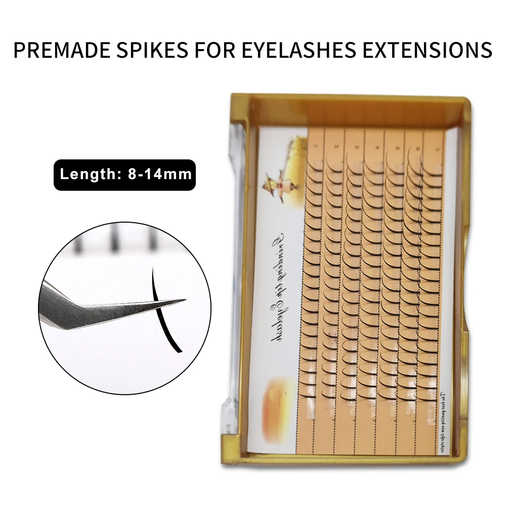 Fishtail Eyelash Extension Mix Length Single Cluster Fashion Fishtail Fairy Eyelashes C Curl Natual A/M Shape / Spikes/10D Lash