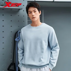 Xtep Pullover Sweater For Men Winter Round Neck Keep Warm Sweatshirt Comfortable Loose Training Trendy Tops 876429930132