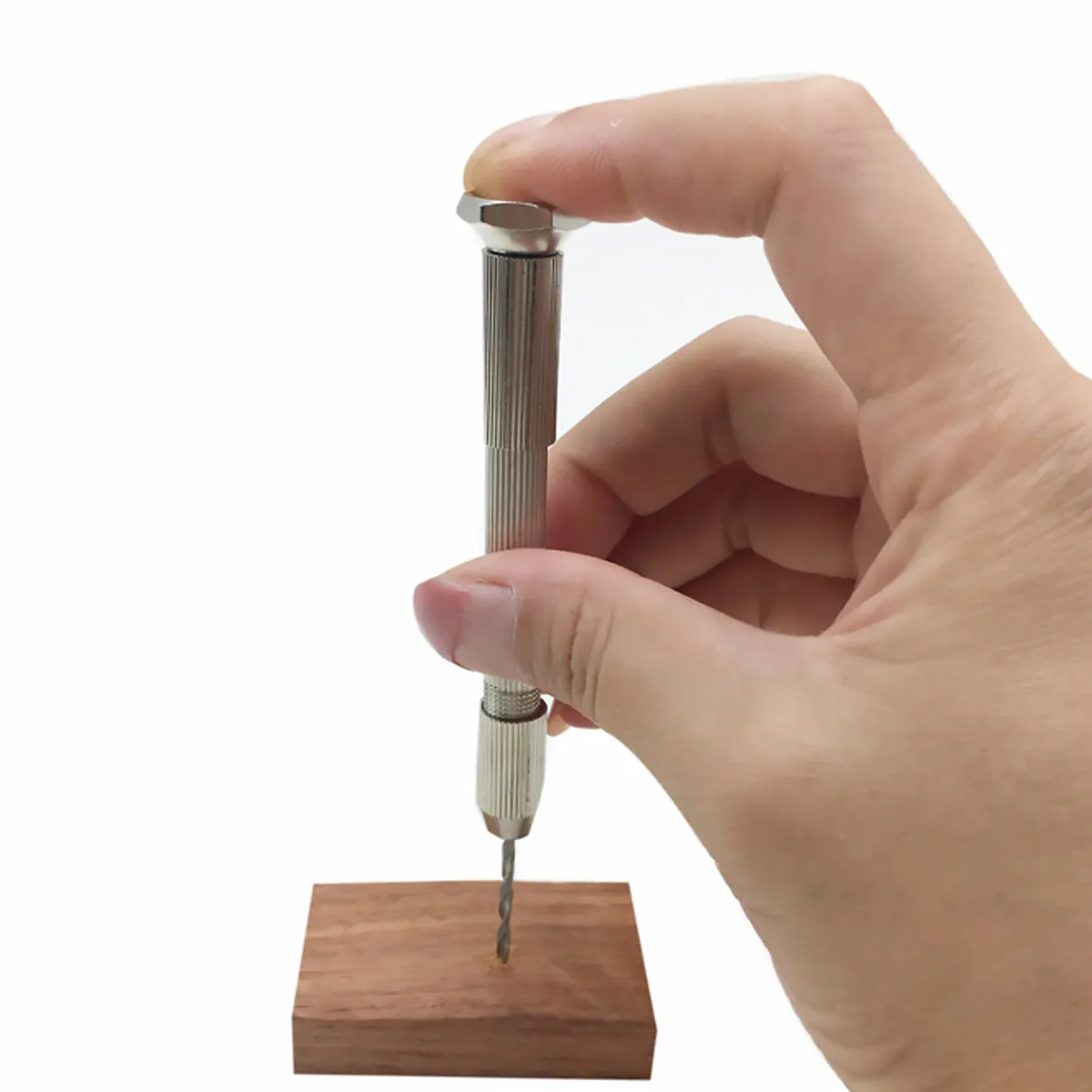 Hand Drill Manual Needle Vise for Jewelry Keychain Pendant Making Mini Drill Bits Set Woodworking Craft Tool