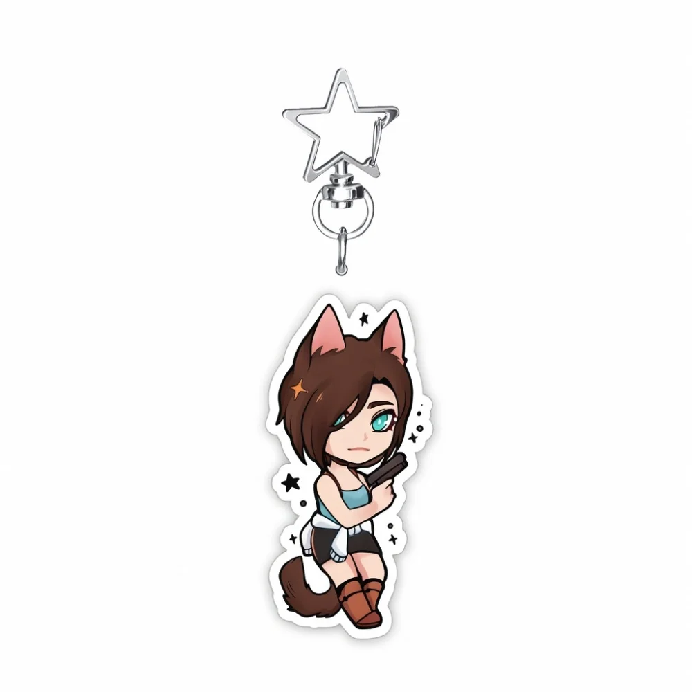 Resident Evil 6cm Acryl-Standfigur Schlüsselanhänger Leon Jill Chris Ada Spielfigur Taschenanhänger Deko Sammlerstück Geschenk für Fans