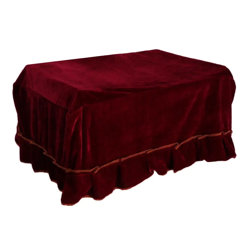 Soft Pleuche Piano Stool Cover Musical Slipcover for Piano Single Seat