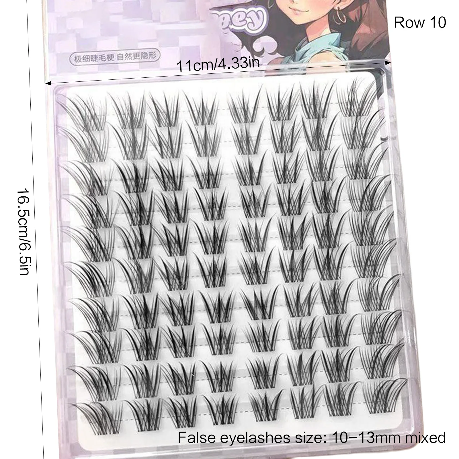 Extensiones de pestañas postizas naturales, grupos individuales, pestañas postizas C-Curl, pestañas de fibra sintética para uso diario y de fiesta