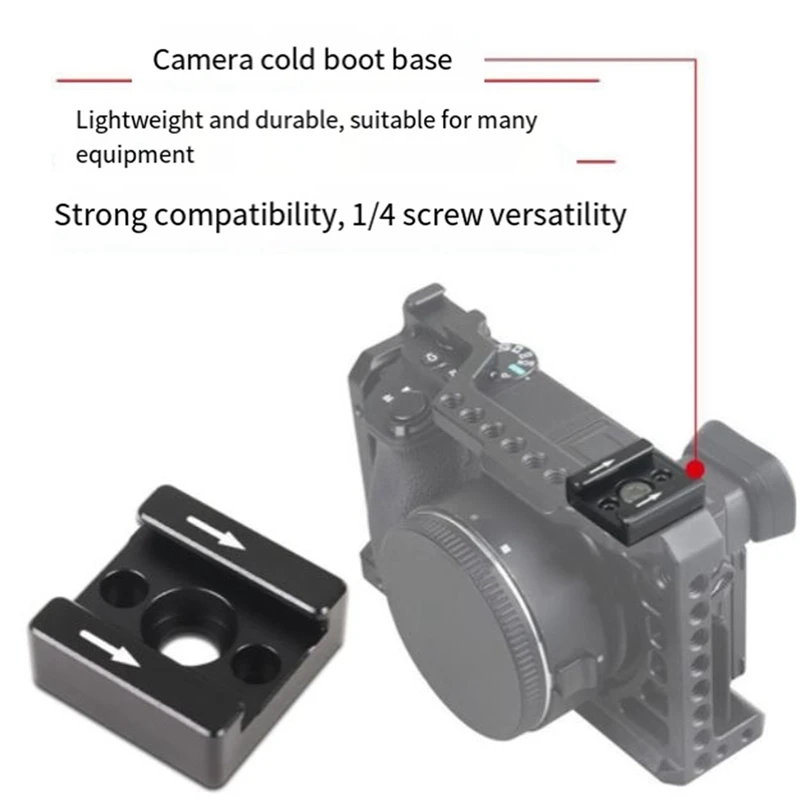 3 Sets Camera Cold Shoe Mount Aluminum Adapter Bracket Hot Shoe With 1/4 Adapter For Camera Cage Flash Shoe Mount Easy To Use