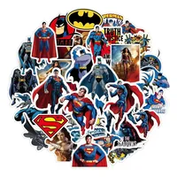 50pcs DC Justice League, superhero cartoon stickers, Batman Superman guitar, refrigerator, pen box accessories