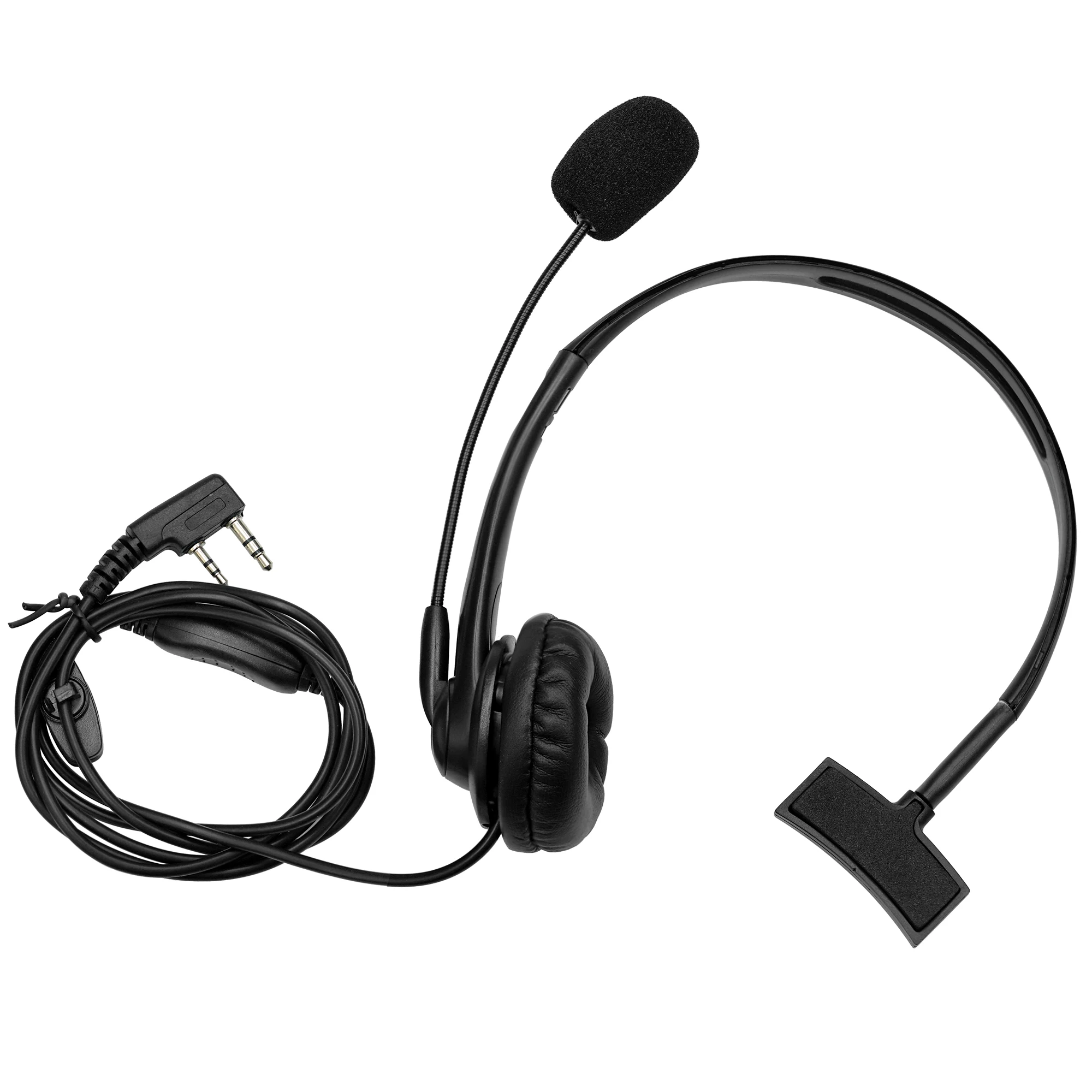 

Гарнитура Наушники для 2-контактных микрофонов PTT Наушники для Kenwood Radio Тактические наушники BAOFENG 5R/888S Аксессуары для рации