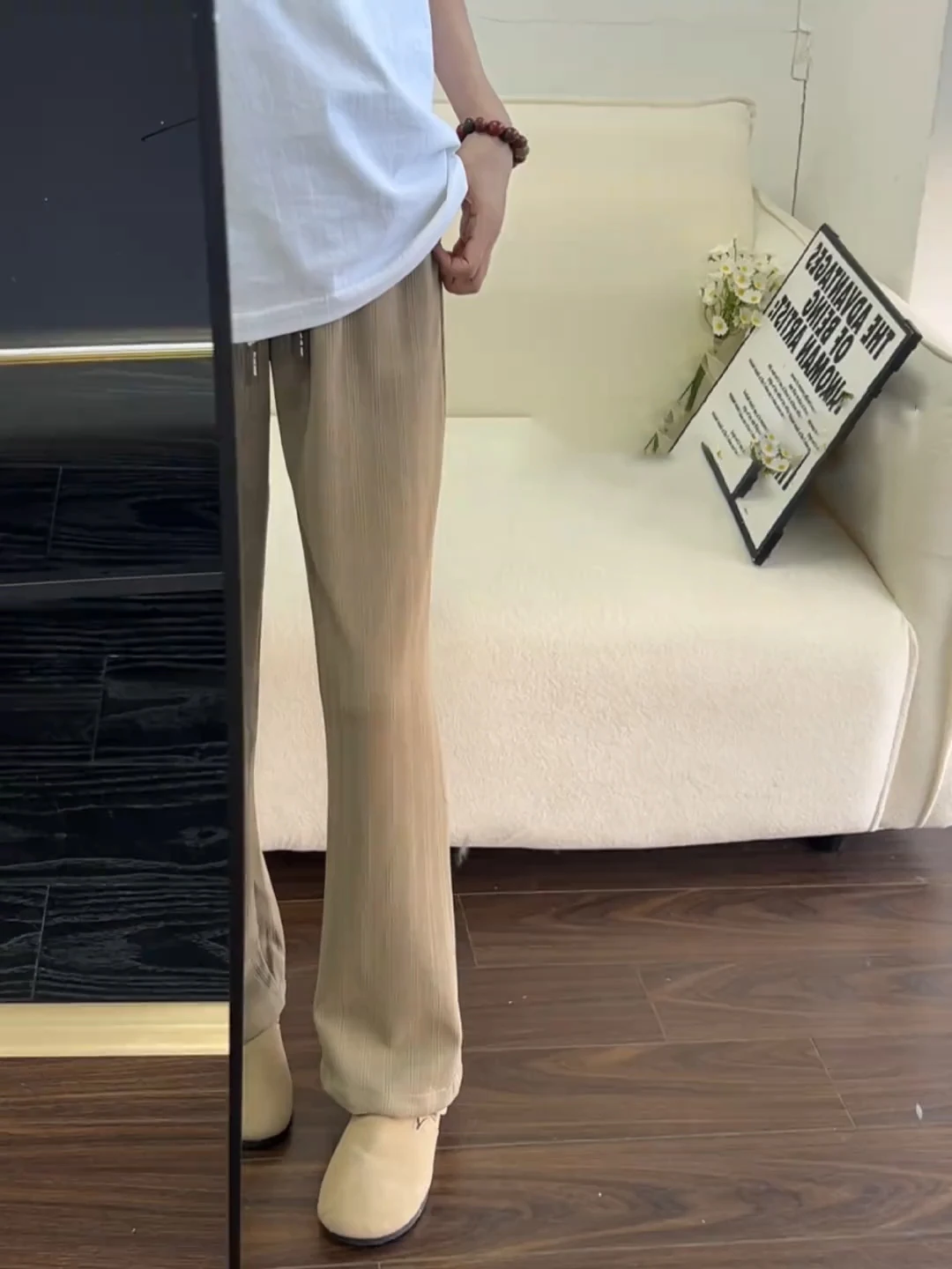 

Ice Silk Men's Summer Thin American Cleanfit Pants Long Legs Qui Dry Cool Feeling Walking Pants Straight Leg Loose Fit Casu...