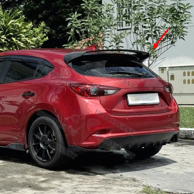 

For Mazda 3 AXELA GEN 3 Carbon Fiber Rear Trunk Spoiler 2014 2015 2016 2017 2018 2019